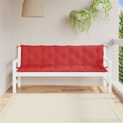 Non communiqué vidaXL Coussins de banc de jardin 2 pcs rouge 180x50x7 cm tissu Oxford Rouge - Publicité Non communiqué vidaXL Coussins de banc de jardin 2 pcs rouge 180x50x7 cm tissu Oxford Rouge - Publicité