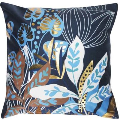Non communiqué Housse de Coussin Velours "Inoa" 40x40cm Bleu & Or Bleu - Publicité Non communiqué Housse de Coussin Velours "Inoa" 40x40cm Bleu & Or Bleu - Publicité