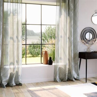 Non communiqué Atmosphera Créateur d'intérieur - Rideau Voilage Jacquard "Enzo" 140x260cm Gris - Publicité Non communiqué Atmosphera Créateur d'intérieur - Rideau Voilage Jacquard "Enzo" 140x260cm Gris - Publicité