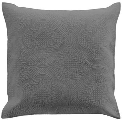 Non communiqué Housse de Coussin "Romane" 60x60cm Anthracite Gris - Publicité Non communiqué Housse de Coussin "Romane" 60x60cm Anthracite Gris - Publicité
