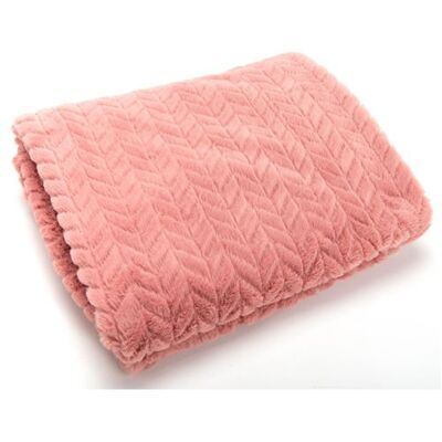 Amadeus - Chevron Rose - 130x170 - Throw Blanket - Publicité Amadeus - Chevron Rose - 130x170 - Throw Blanket - Publicité