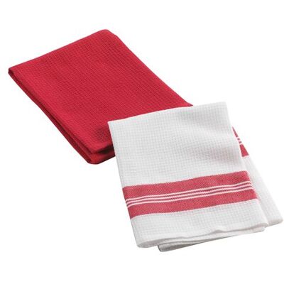 DOUCEUR D'INTÉRIEUR Morbidezza - Serviette de cuisine, 50x70cm, Rouge - Publicité DOUCEUR D'INTÉRIEUR Morbidezza - Serviette de cuisine, 50x70cm, Rouge - Publicité