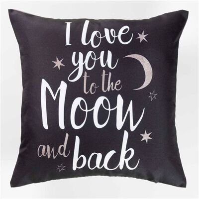 Linge des Dômes housse de coussin +encart 40 x 40 cm polyester imprime love moon Imprimé - Publicité Linge des Dômes housse de coussin +encart 40 x 40 cm polyester imprime love moon Imprimé - Publicité