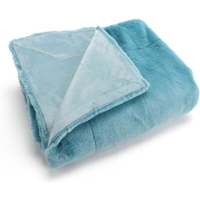 Non communiqué Plaid Luxe bleu clair 130x170 - Amadeus - Bleu - Polyester Bleu - Publicité Non communiqué Plaid Luxe bleu clair 130x170 - Amadeus - Bleu - Polyester Bleu - Publicité