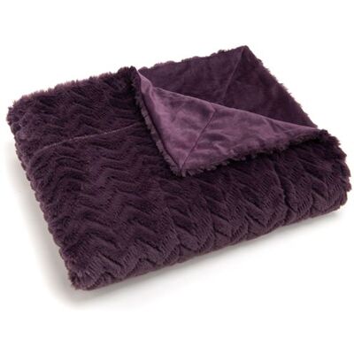 Non communiqué Plaid chevron 130x170 prune - Amadeus - Violet - Polyester Prune - Publicité Non communiqué Plaid chevron 130x170 prune - Amadeus - Violet - Polyester Prune - Publicité