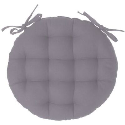 Non communiqué Atmosphera - Lot 2x Galette de chaise ronde Alix - Diam. 38 cm - Gris Gris - Publicité Non communiqué Atmosphera - Lot 2x Galette de chaise ronde Alix - Diam. 38 cm - Gris Gris - Publicité