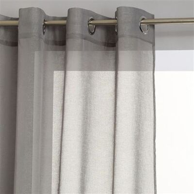 Atmosphera - Voilage Etamine - 140 x 240 cm - Gris Gris - Publicité Atmosphera - Voilage Etamine - 140 x 240 cm - Gris Gris - Publicité