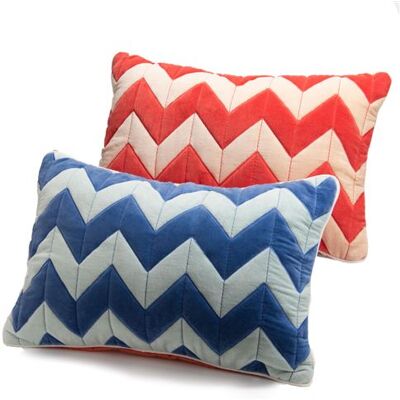 Non communiqué Coussin Zig Zag 40x60 cm en velours (1 modèle aléatoire) - Amadeus - Décoré - Tissu - Publicité Non communiqué Coussin Zig Zag 40x60 cm en velours (1 modèle aléatoire) - Amadeus - Décoré - Tissu - Publicité