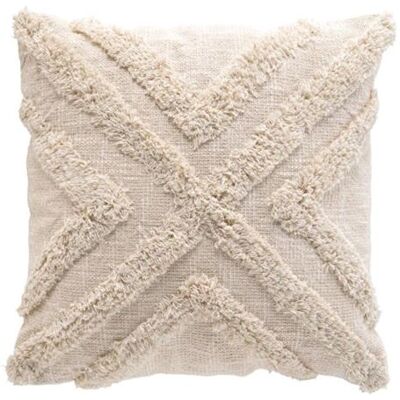 Non communiqué Housse de Coussin Tuftée "Sheny" 40x40cm Naturel Beige - Publicité Non communiqué Housse de Coussin Tuftée "Sheny" 40x40cm Naturel Beige - Publicité