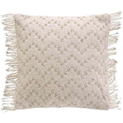 Non communiqué Housse de Coussin à Franges "Ikat" 40x40cm Naturel Beige - Publicité Non communiqué Housse de Coussin à Franges "Ikat" 40x40cm Naturel Beige - Publicité
