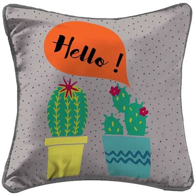 Paris Prix housse de coussin +encart 40 x 40 cm polyester imprime cactus Imprimé - Publicité Paris Prix housse de coussin +encart 40 x 40 cm polyester imprime cactus Imprimé - Publicité