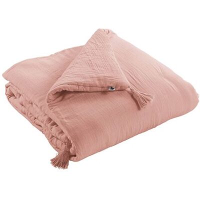 Non communiqué Couvre-pied 150x150cm Capitonné Gaze de Coton Rose Pêche - OUREA - ALTOBUY Rose - Publicité Non communiqué Couvre-pied 150x150cm Capitonné Gaze de Coton Rose Pêche - OUREA - ALTOBUY Rose - Publicité