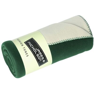 James & Nicholson Plaid couverture polaire double couche 150 x 170 - JN952 - vert foncé et crème - taille:unique - Publicité James & Nicholson Plaid couverture polaire double couche 150 x 170 - JN952 - vert foncé et crème - taille:unique - Publicité