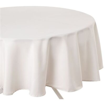 Atmosphera - Nappe anti-taches ronde Ophy - Diam 180 cm - Ivoire Blanc - Publicité Atmosphera - Nappe anti-taches ronde Ophy - Diam 180 cm - Ivoire Blanc - Publicité