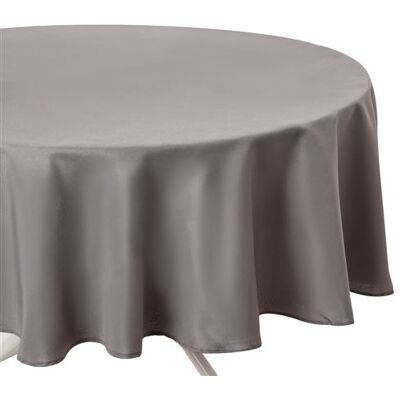 Atmosphera - Ophy - Nappe ronde - Gris Ø180 cm - Tablecloth - Publicité Atmosphera - Ophy - Nappe ronde - Gris Ø180 cm - Tablecloth - Publicité