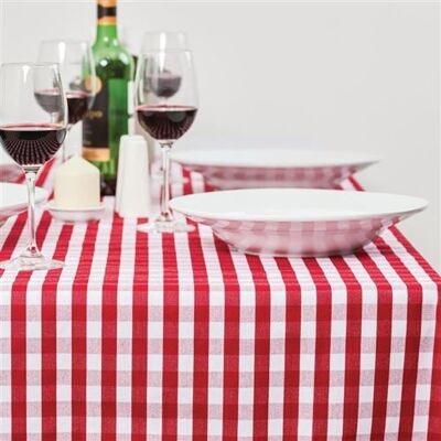 Mitre Nappe rouge et blanche 1320 x 1320 mm NC - Publicité Mitre Nappe rouge et blanche 1320 x 1320 mm NC - Publicité