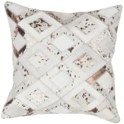 Coussin décoratif Kayoom Spark - Beige, Cuir & Coton, 45x45cm - Publicité Coussin décoratif Kayoom Spark - Beige, Cuir & Coton, 45x45cm - Publicité