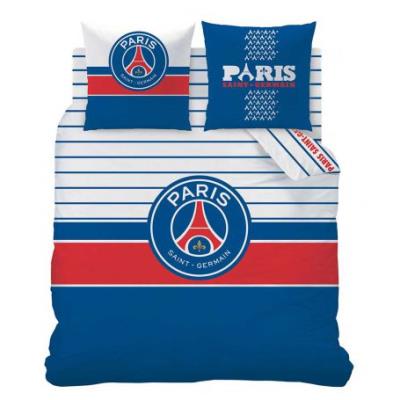 PSG Housse de couette 240 x 220 cm et 2 taies d'oreiller Paris Saint Germain Bleu - Publicité PSG Housse de couette 240 x 220 cm et 2 taies d'oreiller Paris Saint Germain Bleu - Publicité