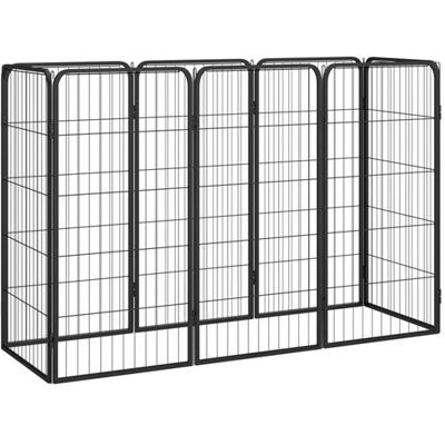 vidaXL 8-Panneaux Enclos Chien Noir 50x100 cm Acier Laqué en Poudre - Enclos pour Chiens - Publicité vidaXL 8-Panneaux Enclos Chien Noir 50x100 cm Acier Laqué en Poudre - Enclos pour Chiens - Publicité