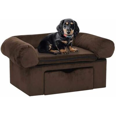 Non communiqué vidaXL Canapé pour Chien avec Tiroir Marron 75x50x38 cm Peluche Sofa Animaux 171077 Marron - Publicité Non communiqué vidaXL Canapé pour Chien avec Tiroir Marron 75x50x38 cm Peluche Sofa Animaux 171077 Marron - Publicité