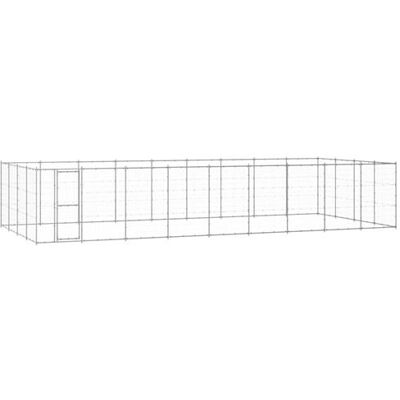 vidaXL Enclos extérieur pour chiens en acier galvanisé 43,56 m² - Cage à chien - Publicité vidaXL Enclos extérieur pour chiens en acier galvanisé 43,56 m² - Cage à chien - Publicité