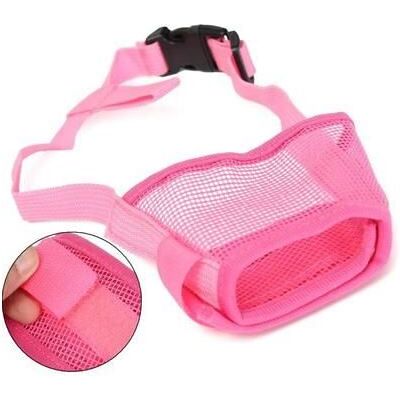 Tempsa Réglable Chien Mesh Muselière Masque Museau Nylon à Bouche Anti Aboiement Morsure Sécurité à Chiot Puppy Rose L - Publicité Tempsa Réglable Chien Mesh Muselière Masque Museau Nylon à Bouche Anti Aboiement Morsure Sécurité à Chiot Puppy Rose L - Publicité