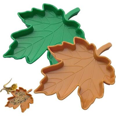 Non communiqué 2 Pièces Bol D'eau de Nourriture pour Reptiles Feuille d'érable FONGWAN pour Tortue, Lézard, Araignée, scorpion - Publicité Non communiqué 2 Pièces Bol D'eau de Nourriture pour Reptiles Feuille d'érable FONGWAN pour Tortue, Lézard, Araignée, scorpion - Publicité