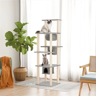 Non communiqué vidaXL Kattenmeubel met sisal krabpalen 169 cm lichtgrijs171673 Gris - Publicité Non communiqué vidaXL Kattenmeubel met sisal krabpalen 169 cm lichtgrijs171673 Gris - Publicité
