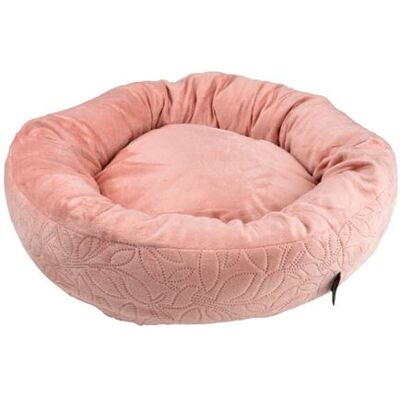 Coussin en velours pour animaux - Broderie florale - Diamètre 50cm - Rose - Publicité Coussin en velours pour animaux - Broderie florale - Diamètre 50cm - Rose - Publicité