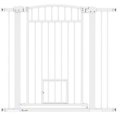 Non communiqué Barrière de sécurité pour chien - barrière à pression ajustable - 2 portes verrouillables - acier blanc - Publicité Non communiqué Barrière de sécurité pour chien - barrière à pression ajustable - 2 portes verrouillables - acier blanc - Publicité