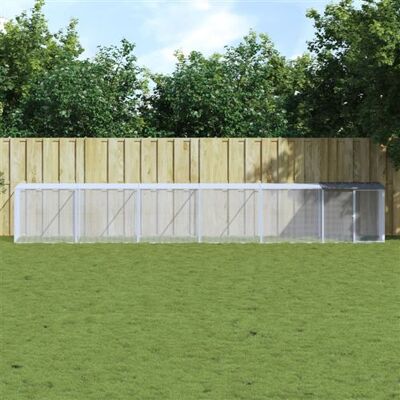 Poulailler avec Toit vidaXL - 603x98x90 cm Acier Galvanisé - Publicité Poulailler avec Toit vidaXL - 603x98x90 cm Acier Galvanisé - Publicité