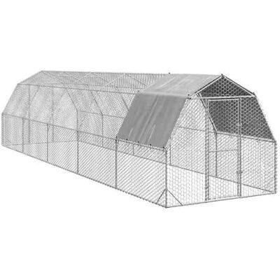 vidaXL Enclos pour poules avec toit 2,5x10x2,25 m acier galvanisé - Publicité vidaXL Enclos pour poules avec toit 2,5x10x2,25 m acier galvanisé - Publicité