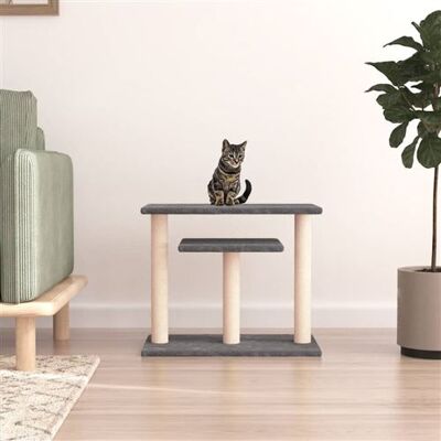vidaXL Griffoir pour chat avec plateformes 62,5 cm - gris foncé - Publicité vidaXL Griffoir pour chat avec plateformes 62,5 cm - gris foncé - Publicité