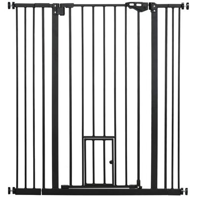 Non communiqué Barrière de sécurité chien H.104 cm - porte double verrouillage - sans perçage - acier noir Noir - Publicité Non communiqué Barrière de sécurité chien H.104 cm - porte double verrouillage - sans perçage - acier noir Noir - Publicité
