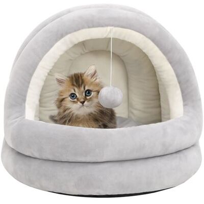 vidaXL Lit pour chats 50x50x45 cm Gris et Crème - Lit pour chats - Publicité vidaXL Lit pour chats 50x50x45 cm Gris et Crème - Lit pour chats - Publicité