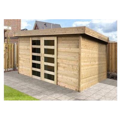 Non communiqué Solid Abri de jardin Malmö 28 mm autoclave 3,9 x 3,1 m Beige - Publicité Non communiqué Solid Abri de jardin Malmö 28 mm autoclave 3,9 x 3,1 m Beige - Publicité