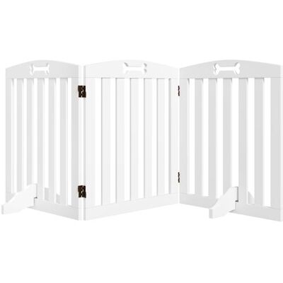 Non communiqué Barrière de sécurité chien pliable adaptable motif os - piètement support antidérapant - 155 x 30 x 61 cm - MDF blanc - Publicité Non communiqué Barrière de sécurité chien pliable adaptable motif os - piètement support antidérapant - 155 x 30 x 61 cm - MDF blanc - Publicité