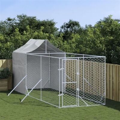 MAISONCHIC Niches pour chiens - 2x6x2,5 m Acier galvanisé - Publicité MAISONCHIC Niches pour chiens - 2x6x2,5 m Acier galvanisé - Publicité