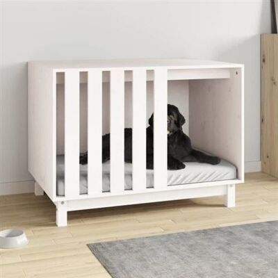 Non communiqué vidaXL Niche pour chien Blanc 90x60x67 cm Bois de pin massif 822487 Blanc - Publicité Non communiqué vidaXL Niche pour chien Blanc 90x60x67 cm Bois de pin massif 822487 Blanc - Publicité