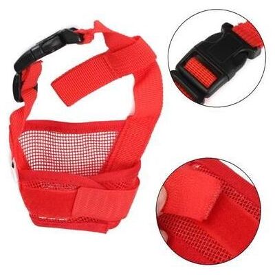 Tempsa Réglable Chien Mesh Muselière Masque Museau Nylon à Bouche Anti Aboiement Morsure Sécurité à Chiot Puppy Rouge XL Rouge - Publicité Tempsa Réglable Chien Mesh Muselière Masque Museau Nylon à Bouche Anti Aboiement Morsure Sécurité à Chiot Puppy Rouge XL Rouge - Publicité
