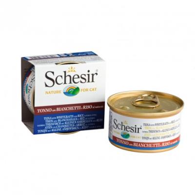 Agras Pet Foods Schesir Thon Whitebait Nourriture Humide pour Chat - 85G - Publicité Agras Pet Foods Schesir Thon Whitebait Nourriture Humide pour Chat - 85G - Publicité