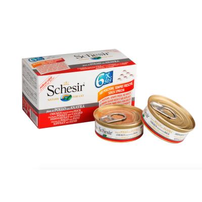 Schesir Poulet et Canard Nourriture pour Chats Pack Multiple - Publicité Schesir Poulet et Canard Nourriture pour Chats Pack Multiple - Publicité