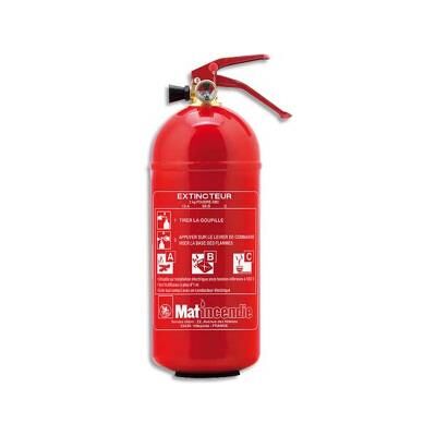 VISIODIRECT Extincteur à poudre ABC 2kg pression permanente rouge J421 - Publicité VISIODIRECT Extincteur à poudre ABC 2kg pression permanente rouge J421 - Publicité