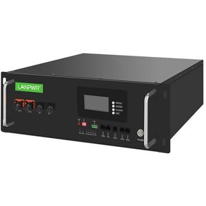 Non communiqué Batterie LANPWR 51,2 V 100 Ah Alimentation de secours LiFePO4 montée en rack 5 120 Wh Énergie BMS 100A intégré 100% DOD - Publicité