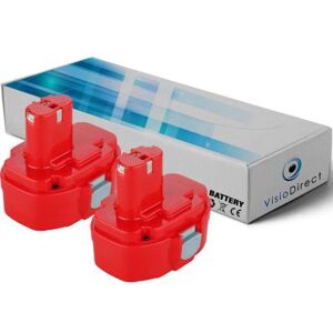 Lot de 2 batteries pour MAKITA 8281DWAE Perceuse visseuse 14.4V 3000mAh - Visiodirect - - Publicité Lot de 2 batteries pour MAKITA 8281DWAE Perceuse visseuse 14.4V 3000mAh - Visiodirect - - Publicité