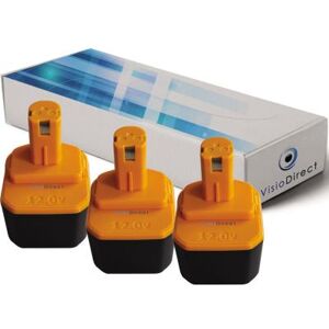 Lot de 3 batteries pour Ryobi Paslode BID1227 outillage portatif 3300mAh 12V - Visiodirect - - Publicité Lot de 3 batteries pour Ryobi Paslode BID1227 outillage portatif 3300mAh 12V - Visiodirect - - Publicité
