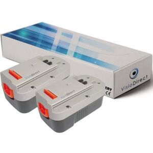 Lot de 2 batteries type BPT1049 pour Black et Decker 3000mAh 18V - Visiodirect - - Publicité Lot de 2 batteries type BPT1049 pour Black et Decker 3000mAh 18V - Visiodirect - - Publicité