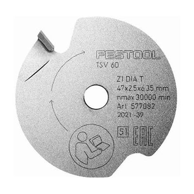 Non communiqué Lame inciseur DIA 47x2,5x6,35 T1 FESTOOL pour TSV 60 K - 577082 - Publicité Non communiqué Lame inciseur DIA 47x2,5x6,35 T1 FESTOOL pour TSV 60 K - 577082 - Publicité