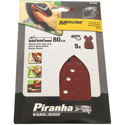Black & Decker - Mouse Sander - 80g - 5 pièces - Abrasifs - Publicité Black & Decker - Mouse Sander - 80g - 5 pièces - Abrasifs - Publicité