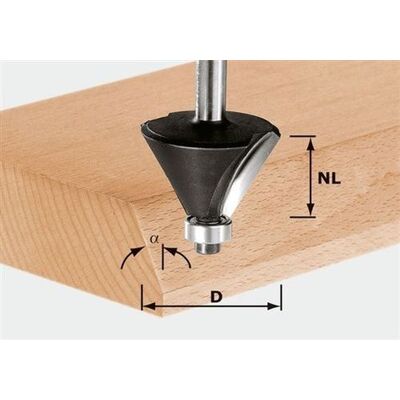 Fraise à chanfreiner HW avec queue de 8 mm FESTOOL HW S8 D25,7/25,7/15° - 491132 - Publicité Fraise à chanfreiner HW avec queue de 8 mm FESTOOL HW S8 D25,7/25,7/15° - 491132 - Publicité